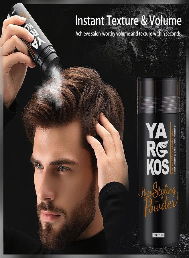 Yargkos Hair Styling Powder for Men & Women, Hair Texture Powder, Texturizing & Volumizing, Strong Hold, Natural Matte Finish, No Residue, Vegan Formula, 1.41 oz - Image 2